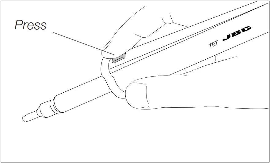 JBC TESE 1QA (100V 120V) Precision Hot Air Station - Tool button