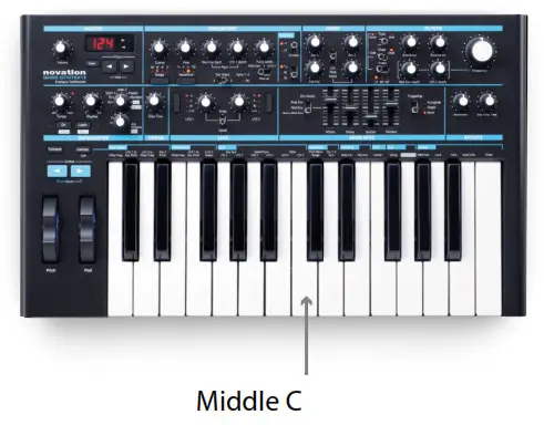novation Bass Station II keyboard - Octave Shift