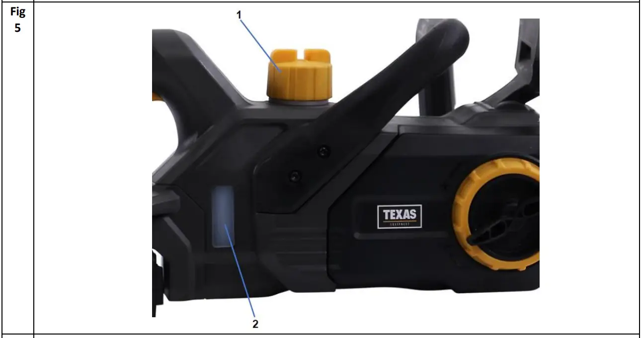 Filling chain oil in tank