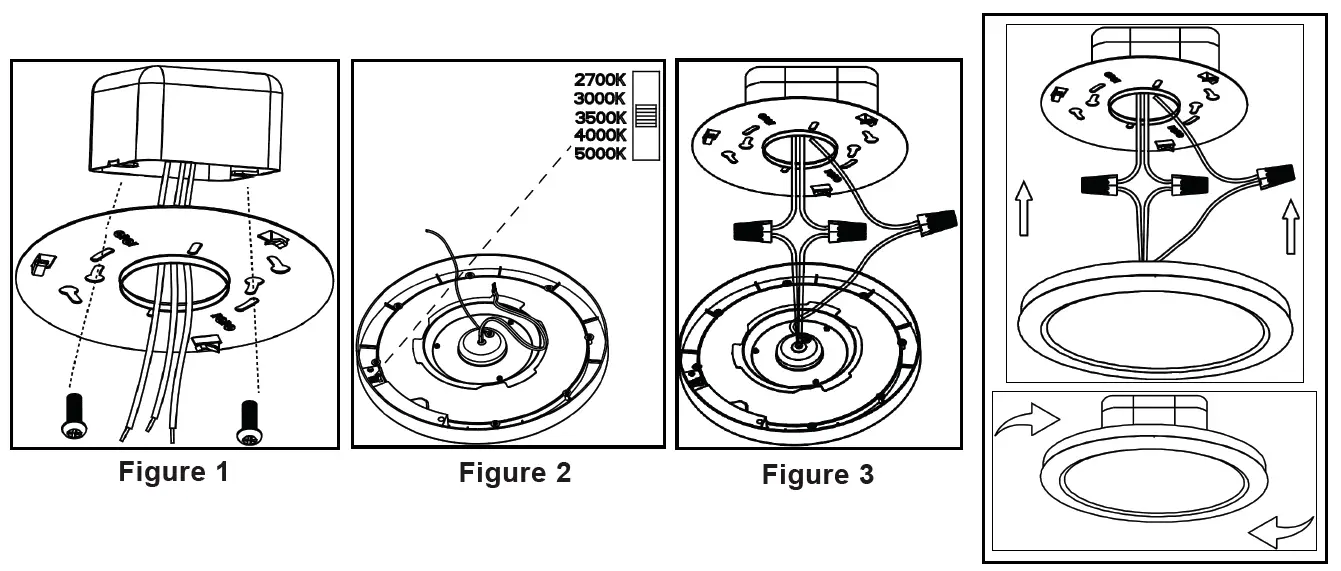 Maxxima MCL-6122105 12 Inch 5CCT Ceiling Light 1