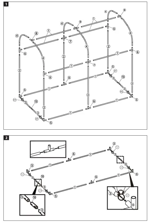 HAMRON 011240 Portable Garage Tent - fig