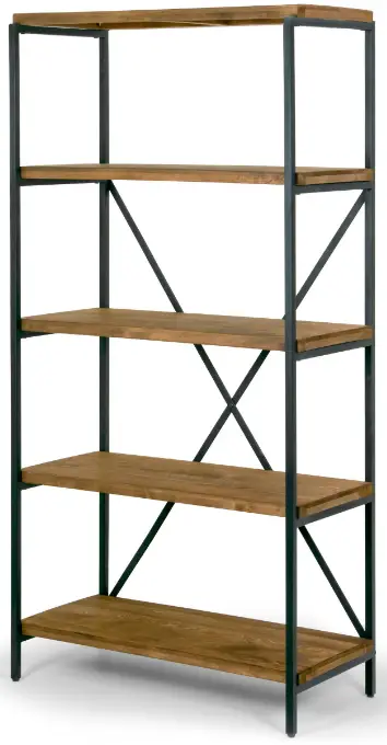 HOME-DEPOT-Eulas-70.8-in.-Rustic-Brown-Wood-6-Shelf-Standard-Bookcase-PRODUCT