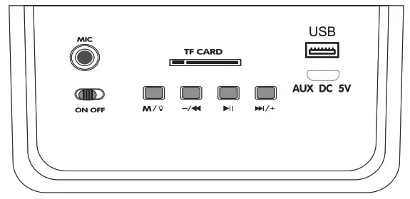 BYTECH BY AU BS 153 BK Karaoke Glow Color Changing Wireless Speaker - fig