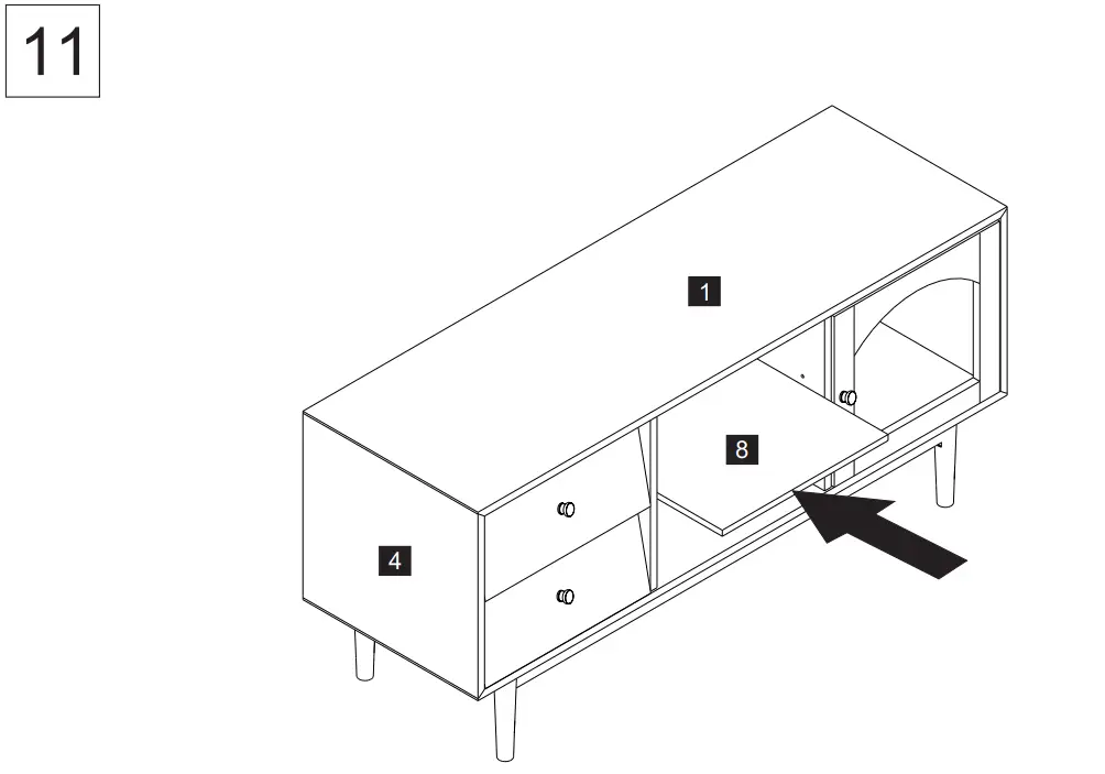 THE HOME DEPOT SW-DSG-GR-18 Gray Modern TV Stand - fig13