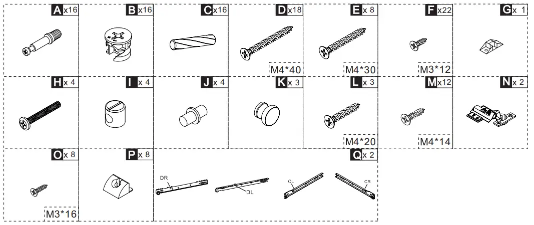 THE HOME DEPOT SW-DSG-GR-18 Gray Modern TV Stand - fig2