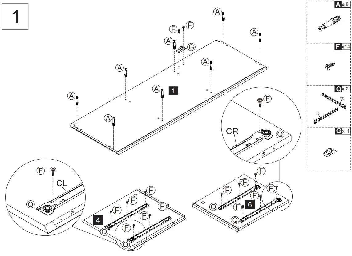 THE HOME DEPOT SW-DSG-GR-18 Gray Modern TV Stand - fig3