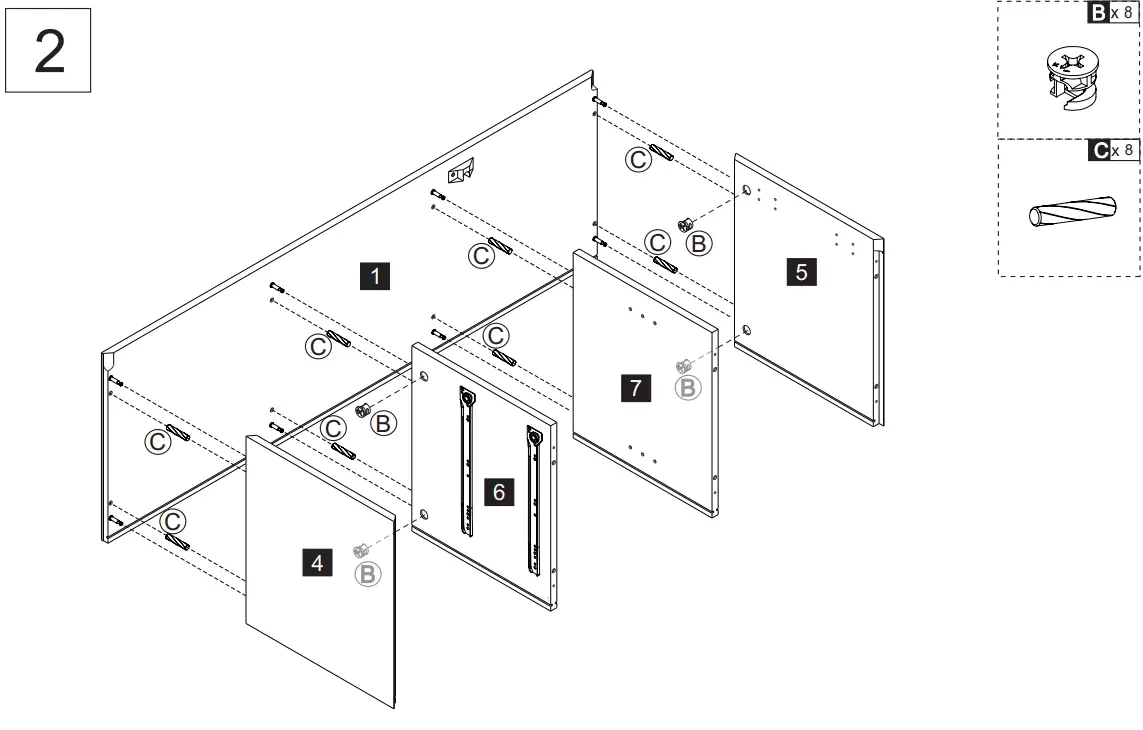 THE HOME DEPOT SW-DSG-GR-18 Gray Modern TV Stand - fig4