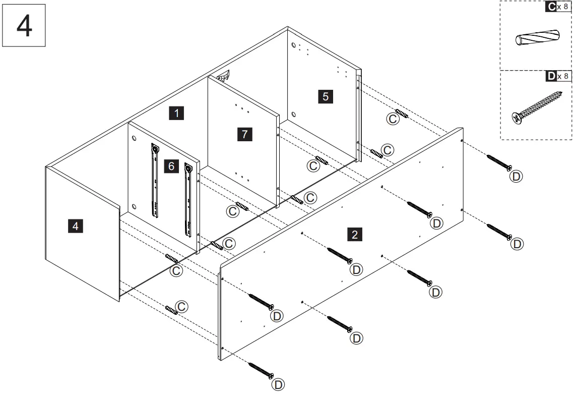 THE HOME DEPOT SW-DSG-GR-18 Gray Modern TV Stand - fig6
