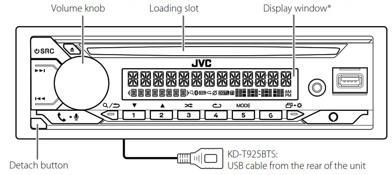 JVC KD T925BTS CD Receiver - FIG