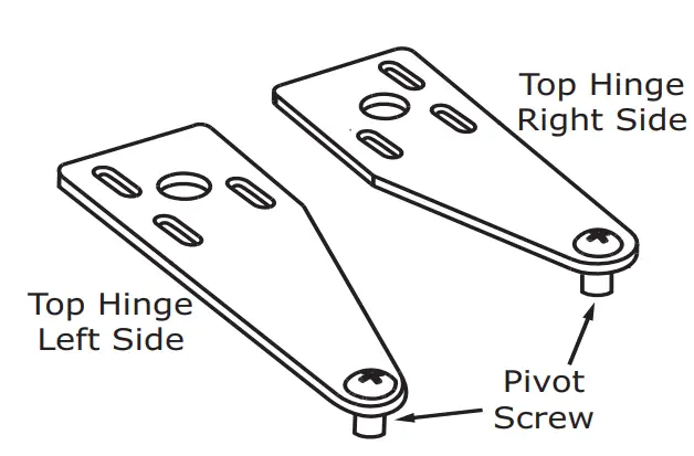 Install top hinge and door