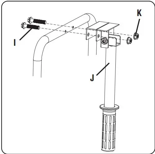 A-iPower AP5000 5000W REV00 Portable Generator Owner's Manual - Install the Handle Assy