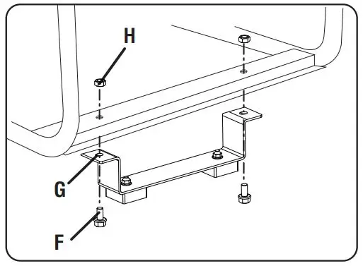 A-iPower AP5000 5000W REV00 Portable Generator Owner's Manual - Install the Support Leg
