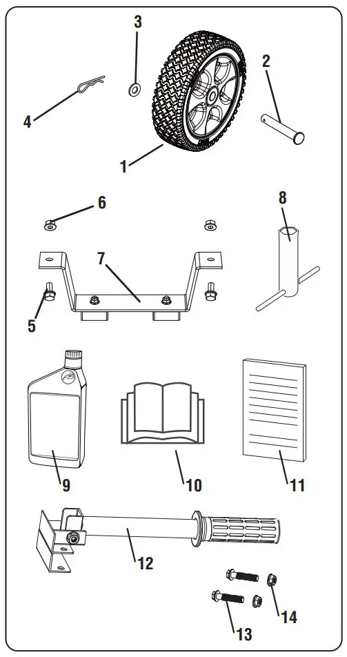 A-iPower AP5000 5000W REV00 Portable Generator Owner's Manual - Parts Included