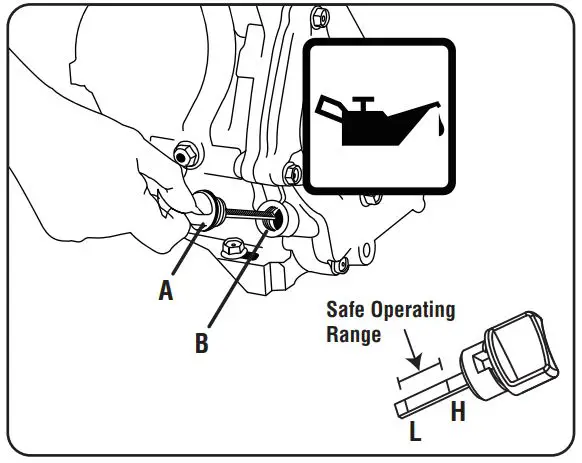 A-iPower AP5000 5000W REV00 Portable Generator Owner's Manual - Reinstall the oil dipstick and hand-tighten