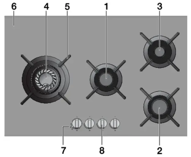 ASKO HG1825AB Gas Hob - Description 1