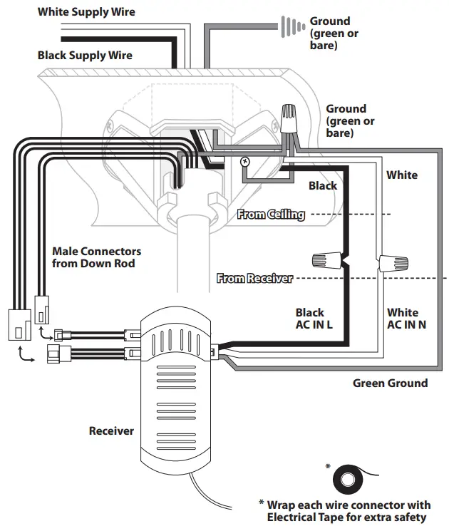FORNO CF00200 Series Voice Activated Ceiling Fan - Down Rod