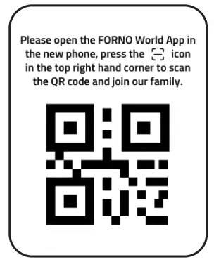 FORNO CF00200 Series Voice Activated Ceiling Fan -QR Code