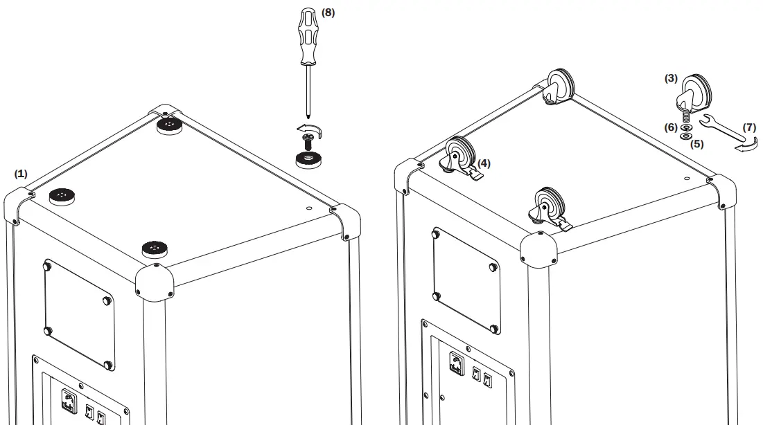 Mounting The Supplied Casters