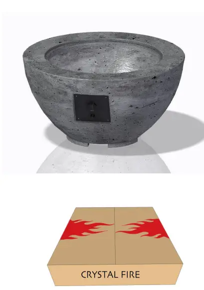 THE OUTDOOR GREATROOM COMPANY CV-30E Cove Edge Round Gas Fire Pit 7