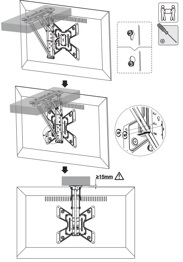 KIMEX 018-7044 Remote Control Motorized TV Ceiling Mount - Fig 11