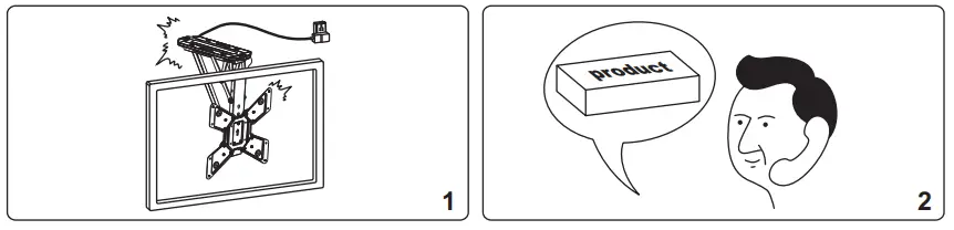 KIMEX 018-7044 Remote Control Motorized TV Ceiling Mount - Fig 22