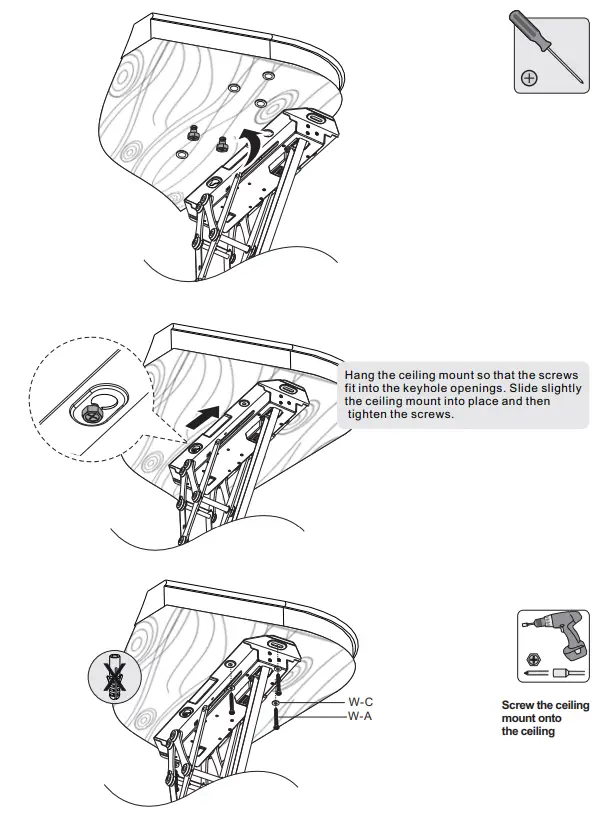 KIMEX 018-7044 Remote Control Motorized TV Ceiling Mount - Fig 6