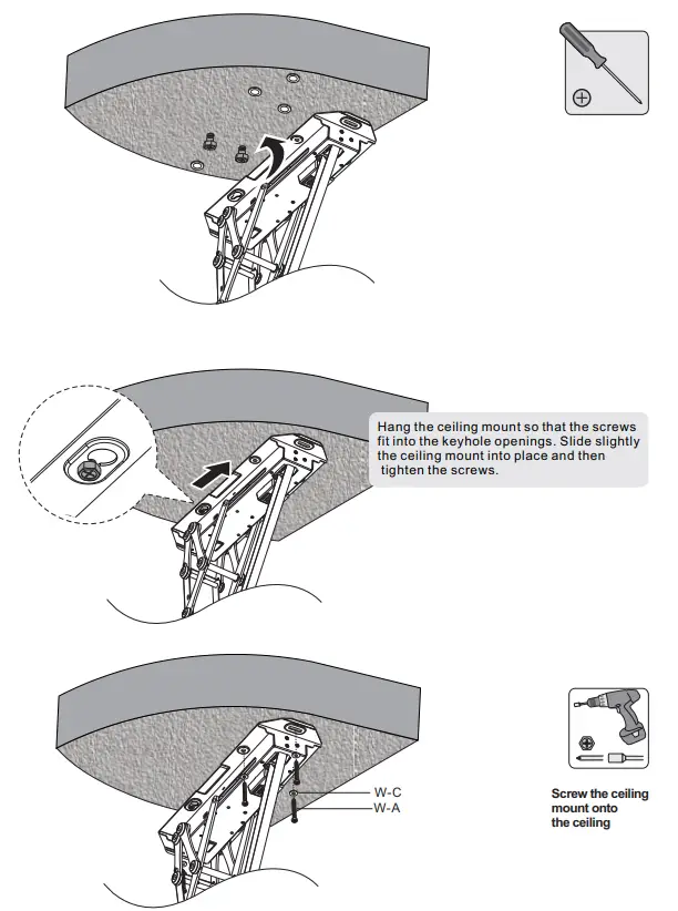 KIMEX 018-7044 Remote Control Motorized TV Ceiling Mount - Fig 8
