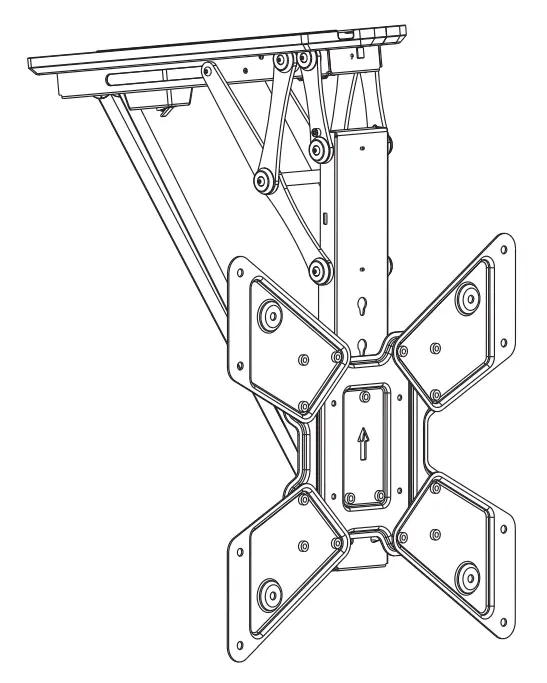 KIMEX 018-7044 Remote Control Motorized TV Ceiling Mount