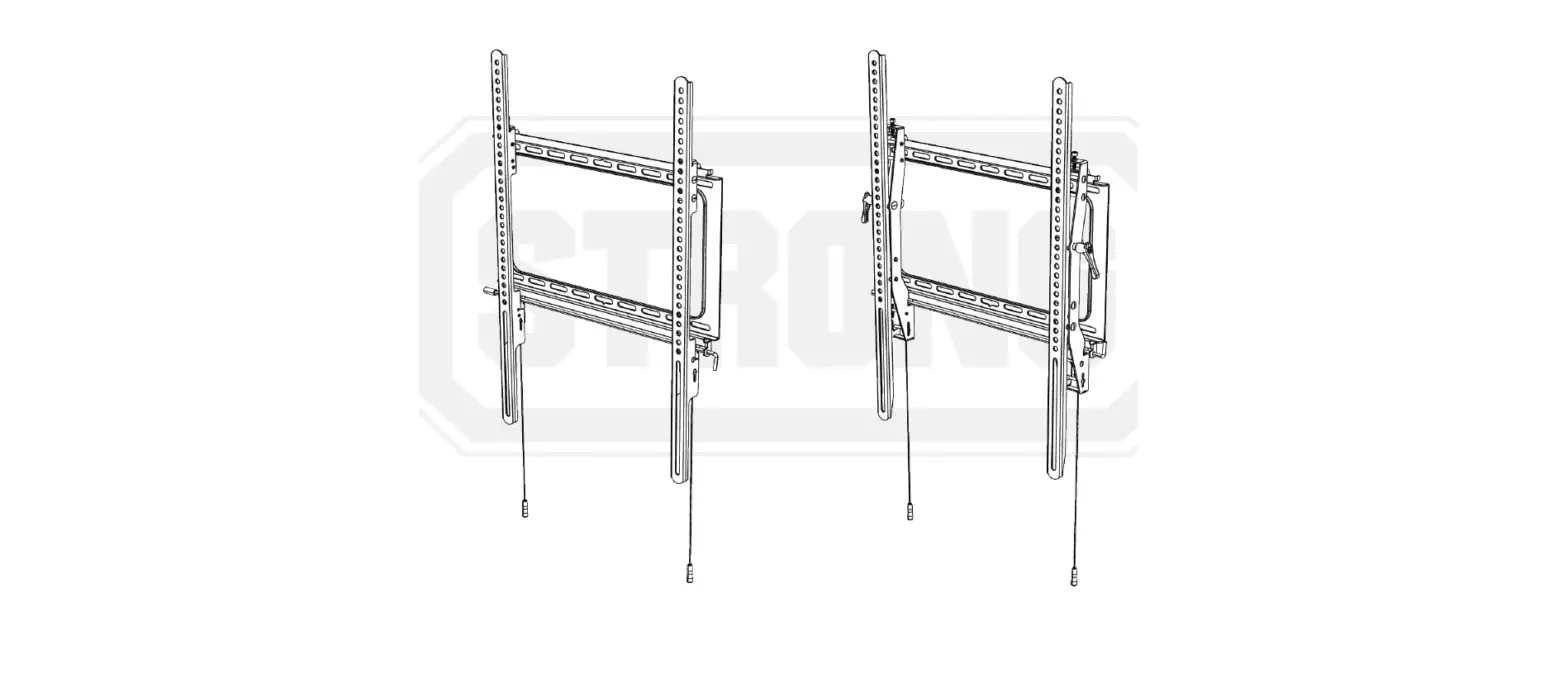 Strong Sm-cbp Series Universal Fixed And Tilt Mount For Portrait Displays Installation Guide