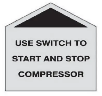 AIR TOOLS 20060CAD Ultra Quiet and Oil Free Air Compressor  Product label
