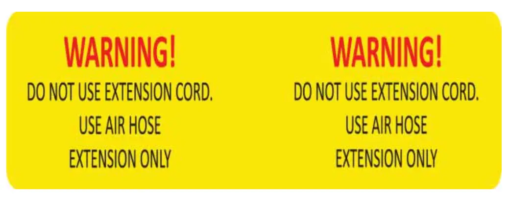 AIR TOOLS 20060CAD Ultra Quiet and Oil Free Air Compressor  Product label