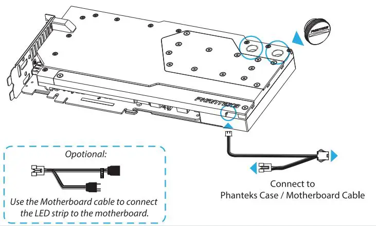 PHANTEKS Glacier G40 Asus GPU Block Graphic Card Installation Guide - Install into the system