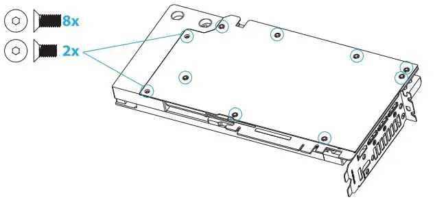 PHANTEKS Glacier G40 Asus GPU Block Graphic Card Installation Guide - Install the backplate