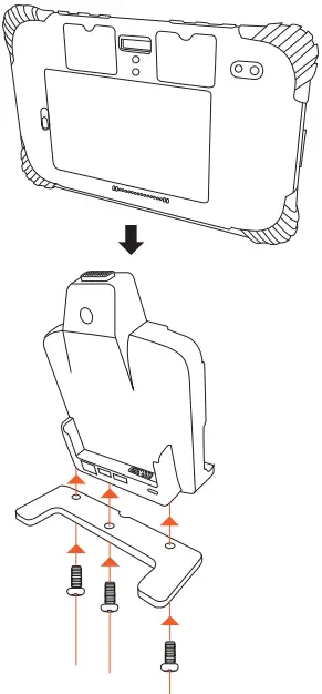 Assemble with cradle (Be a desktop dock station):
