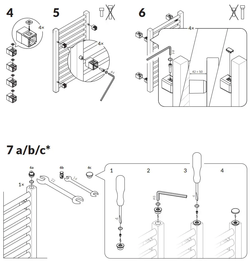 TERMA 1091BTU Zig Zag Designer Towel Rail - FIGURTE 1