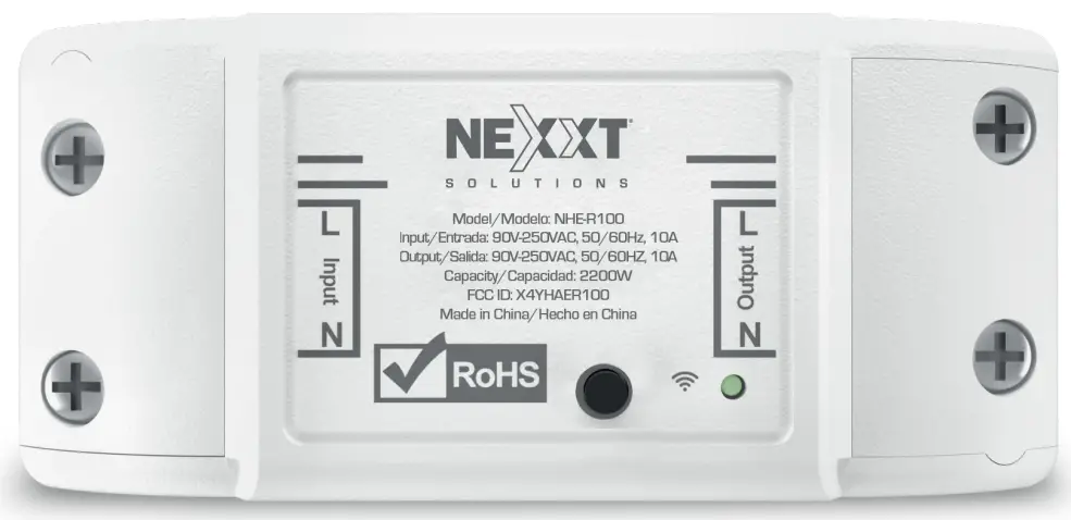 NEXXT SOLUTIONS NHE R100 Smart Wi Fi Relay Switch