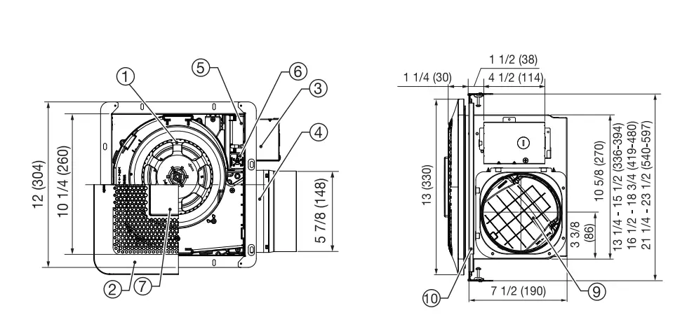 Panasonic-RG-C1315LA-White-Bathroom-Fan-FIG-7
