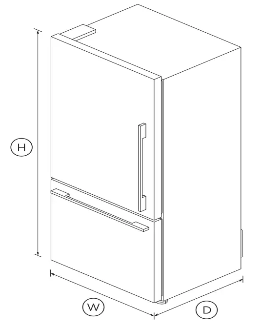 FISHER PAYKEL RF522WDLX5 79cm 491L Freestanding Refrigerator Freezer fig 1