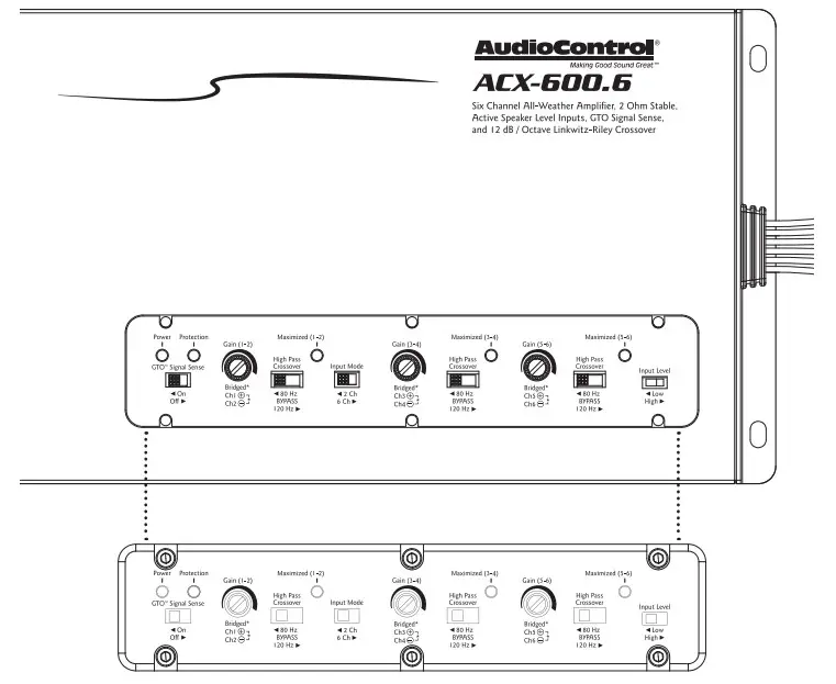 AudioControl ACX-600.6 Compact High Power All Weather 6 Channel Amplifier - Figure 6