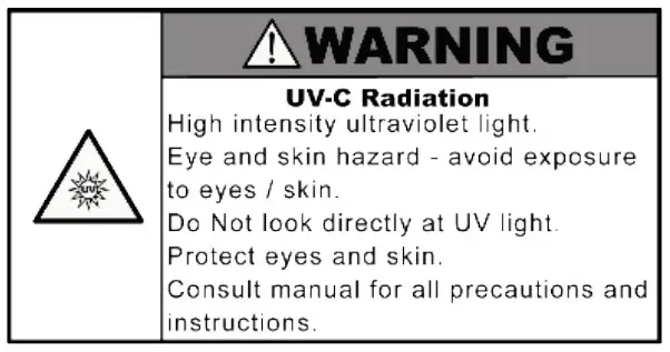 anko VC-C001 Vacuum Cleaner with UV Lamp -WARNING2