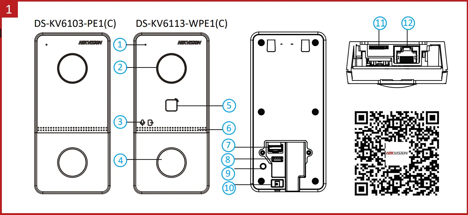 HIKVISION UD28151B Video Intercom Villa Door Station Appearance