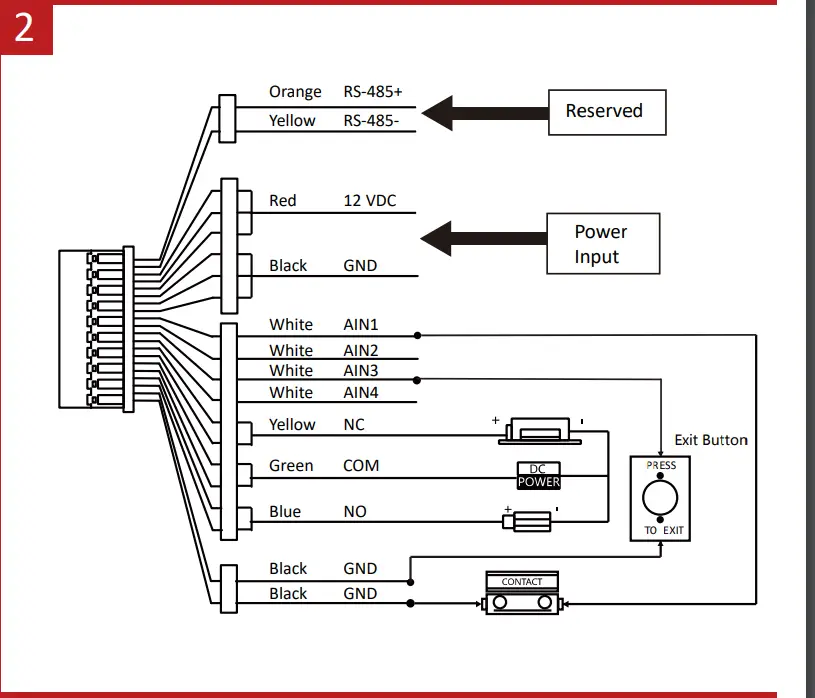 HIKVISION UD28151B Video Intercom Villa Door Station Terminal and Wiring