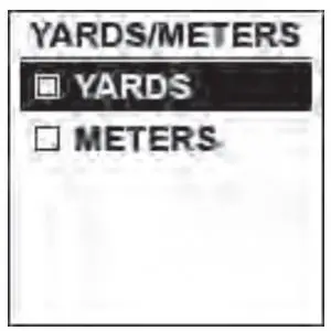 PLAY GOLF MENU ITEMS