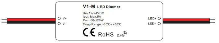 iskydance V1-M, V1-M(D) Single Color LED Mini RF Controller - 2