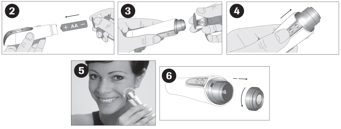 ROXY POCKET SHAVER Deluxe M17045 Facial Hair Removal - fig 2
