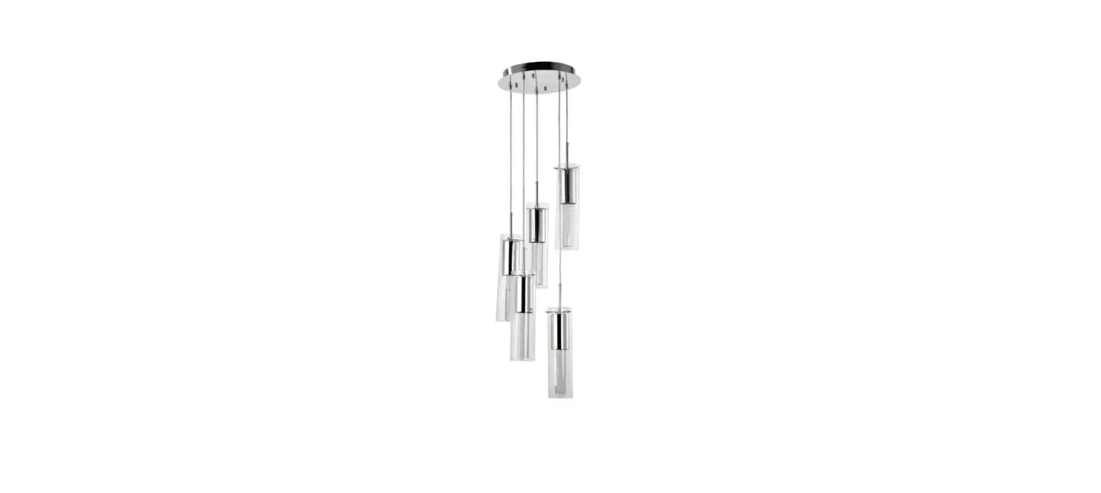 Lazzur L-p5564-b5-14ch 5 Light 14 Inch Polished Chrome Pendant Instruction Manual Lazzur L-p5564-b5-14ch 5 Light 14 Inch Polished Chrome Pendant Instruction Manual