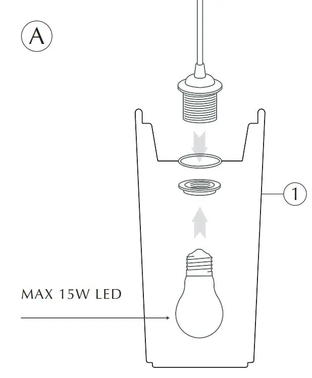 UMAGE Eos Medium Floor Lamp Light Grey User Guide - ASSEMBLY GUIDE