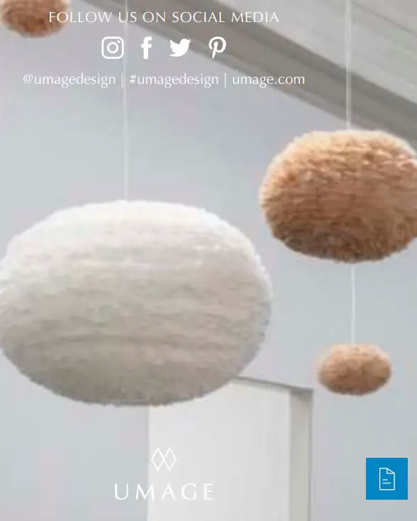 UMAGE Eos Medium Floor Lamp Light Grey User Guide - Follow us