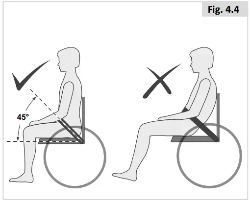 SUNRISE Quickie Q400 M F R Power Wheelchair - Fig. 4.4