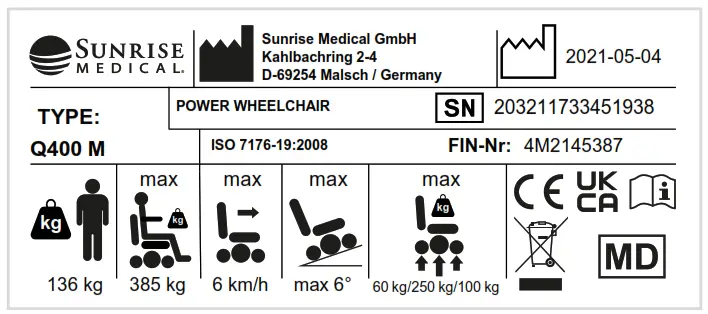 SUNRISE Quickie Q400 M F R Power Wheelchair - icon1